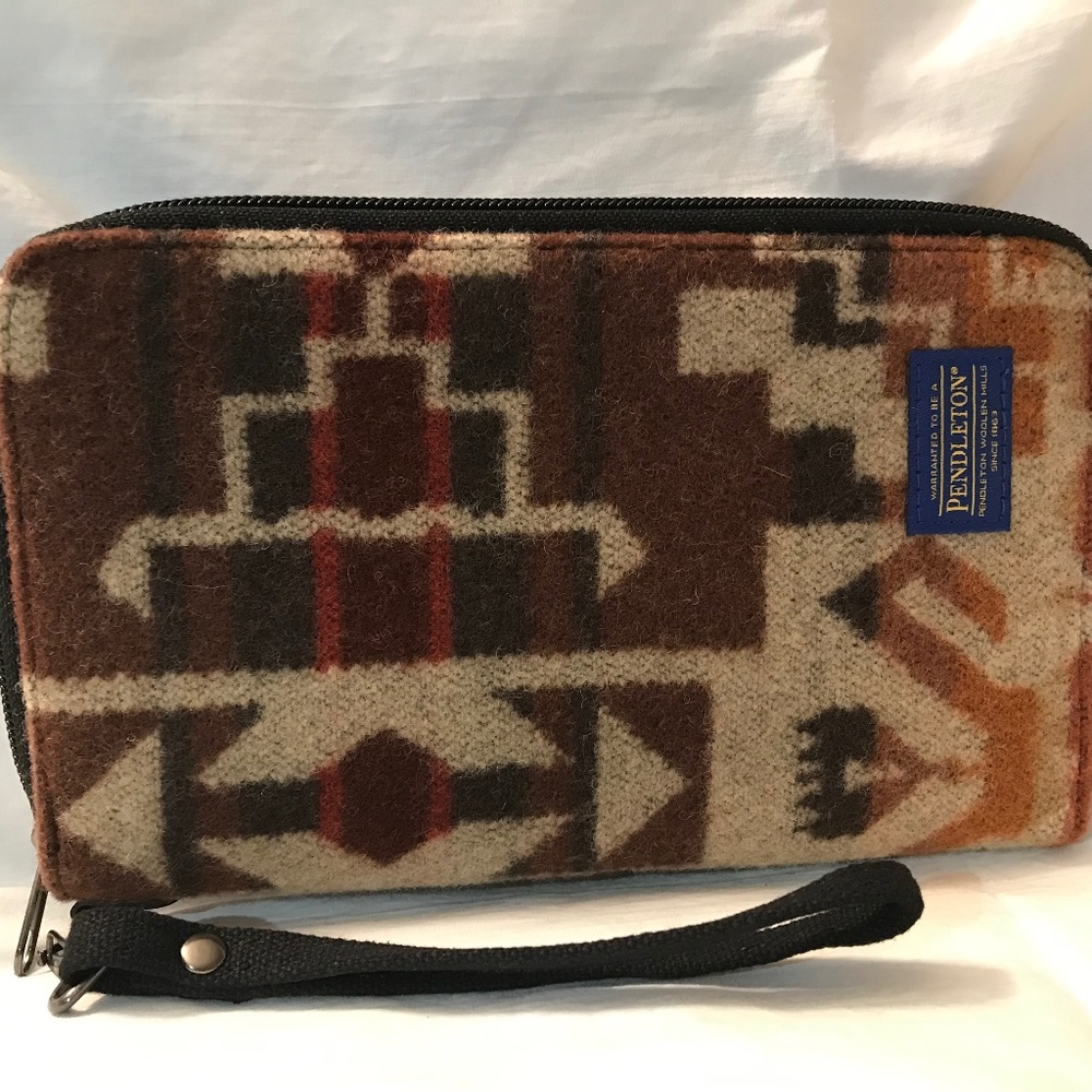 Beautiful Print Pendleton wristlet